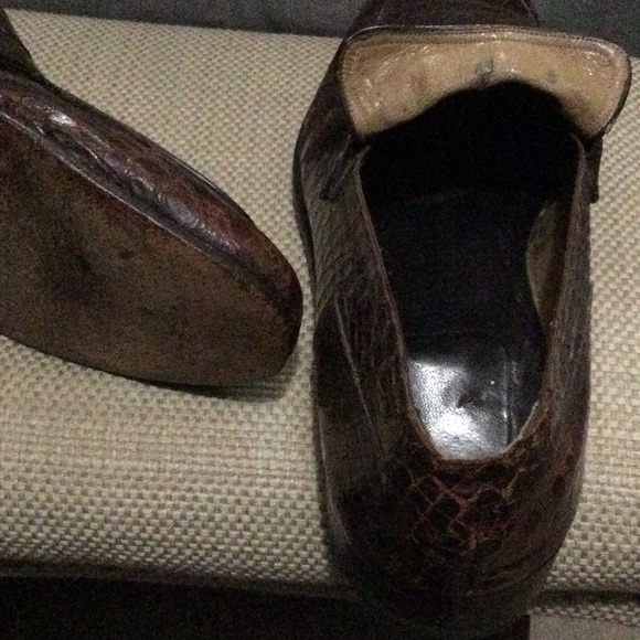 Antique Brown genuine alligator shoes - Picture 3 of 4